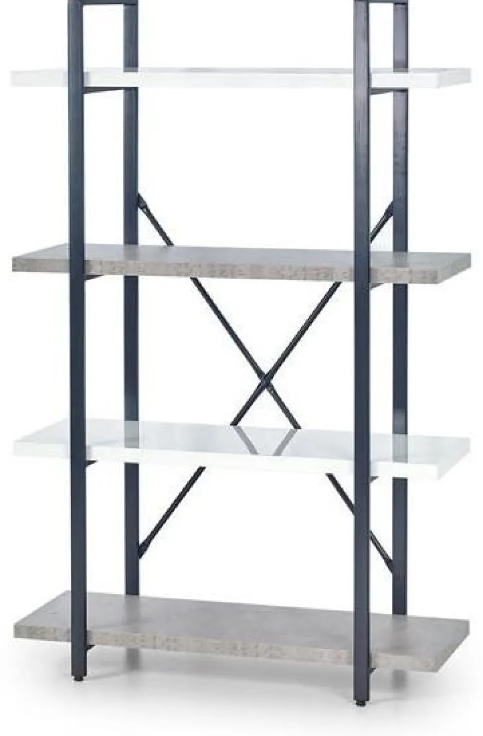 Bessie bokhylla - Vit/svart