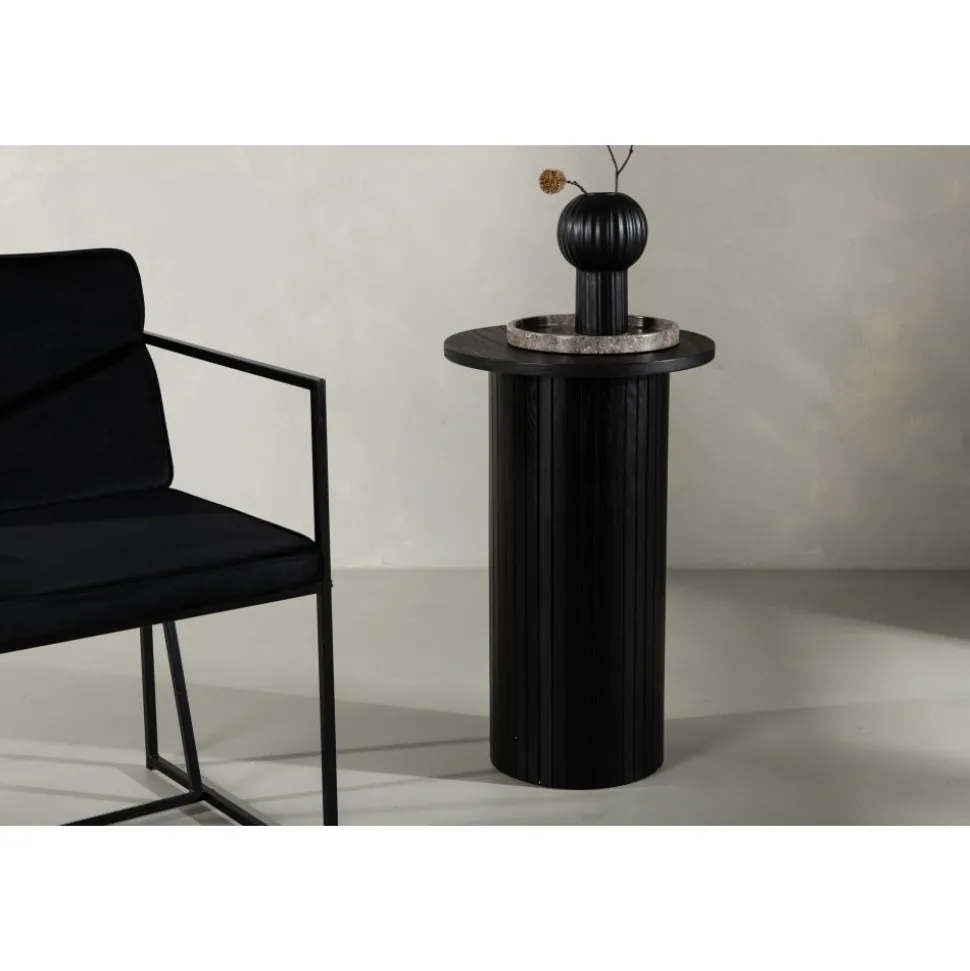 Bianca sidobord Ø40 cm - Svart