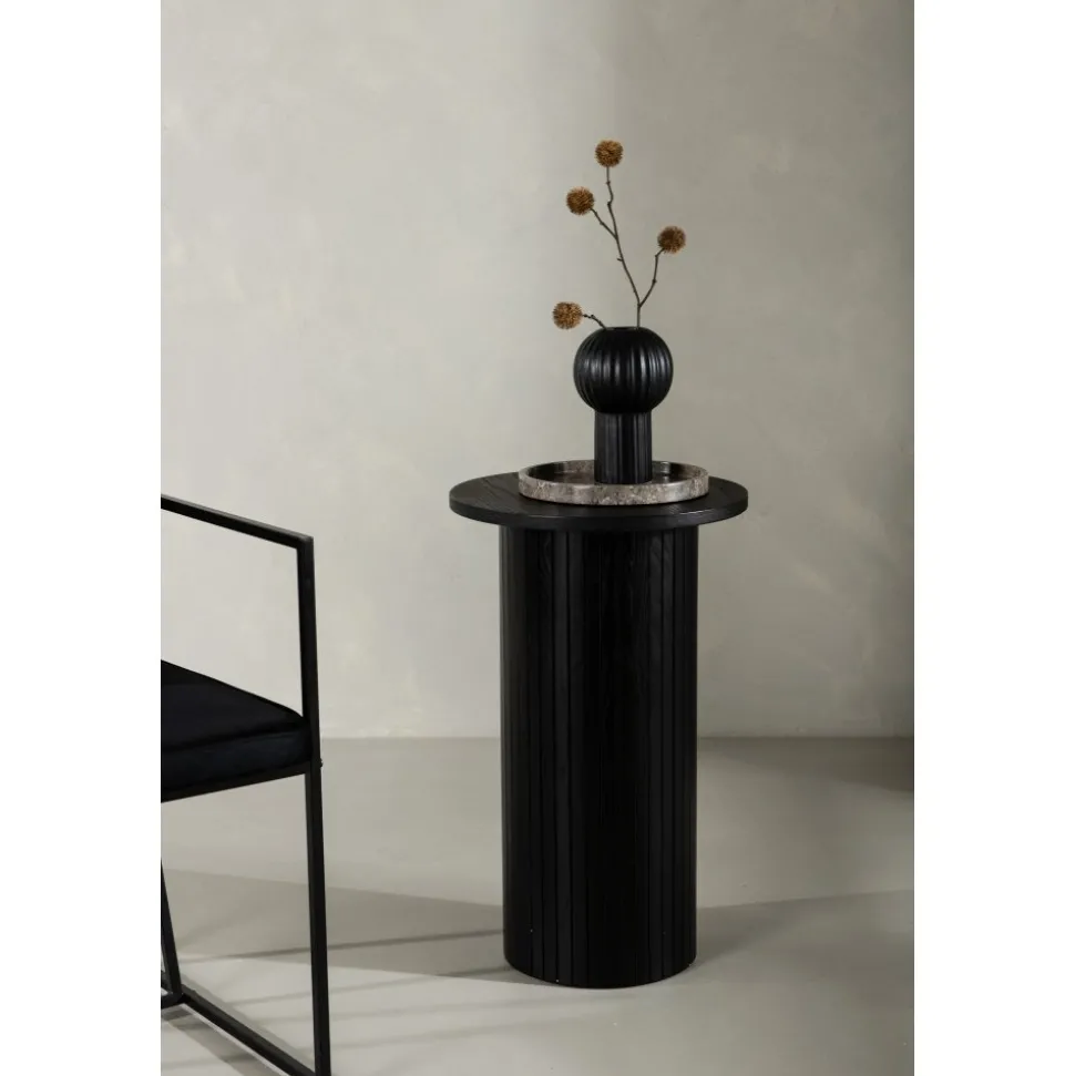 Bianca sidobord Ø40 cm - Svart