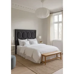 Bianca sänggavel 105 cm - Antracit (Sammet)