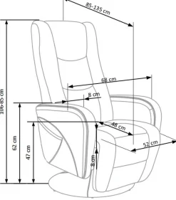 Bibi reclinerfåtölj i svart konstläder + Textilrengöring för möbler