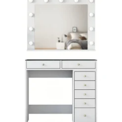 Bijou sminkbord 17 - 90 x 44,5 cm - Vit