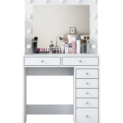 Bijou sminkbord 15 - 90 x 44,5 cm - Vit