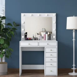 Bijou sminkbord 15 - 90 x 44,5 cm - Vit