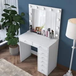Bijou sminkbord 15 - 90 x 44,5 cm - Vit