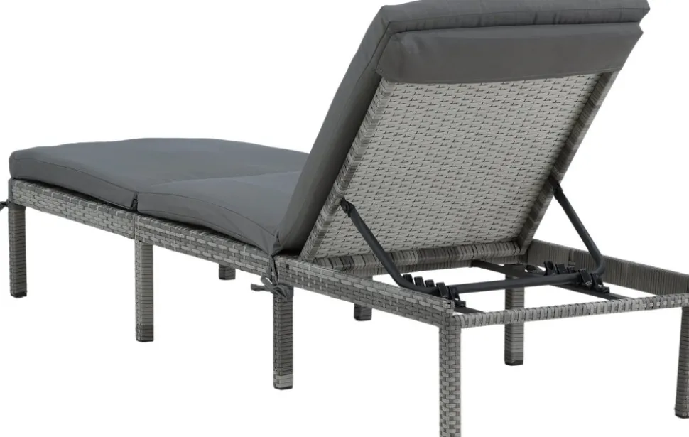 Bilbao solsäng - Grå + Textilskydd för utemöbler