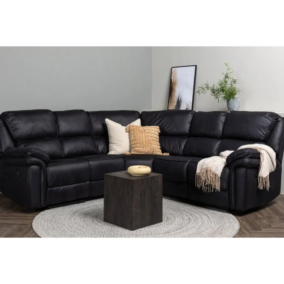 Biosoffa recliner i svart PU