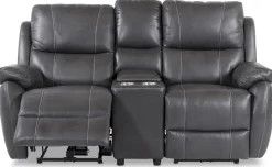 Biosoffa 2-sits recliner elektrisk grå + Möbeltassar