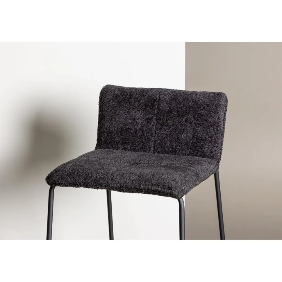 Bisbee barstol - Svart bouclé