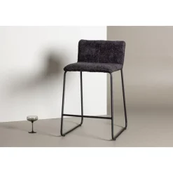 Bisbee barstol - Svart bouclé