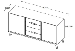 Bito skänk i oljad ek 160 cm