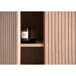 Björkön skåp - Whitewash/svart