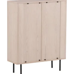 Björkön skåp - Whitewash/svart