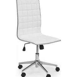 Blakely skrivbordsstol - Vit / Krom