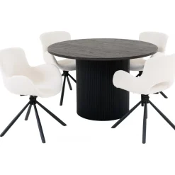 Boavista matgrupp - Mörkbrun/offwhite + 3.00 x Möbeltassar