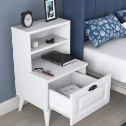 Bodö sängbord - Vit