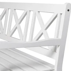 Bohus trädgårdsbänk 3-sits - Vit