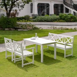 Bohus trädgårdsbänk 3-sits - Vit + Textilrengöring för möbler