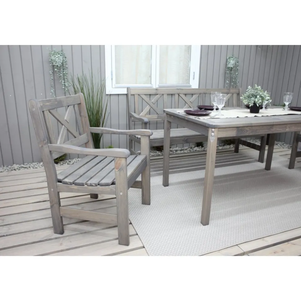 Bollnäs utegrupp - Klassisk grå + Fläckborttagare för möbler