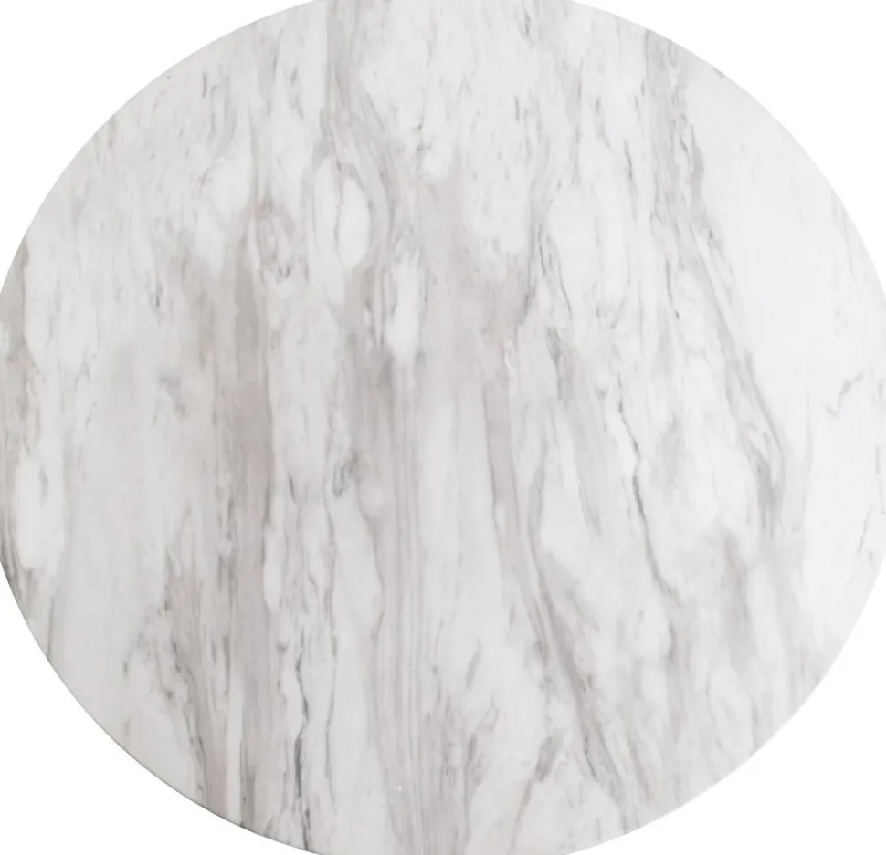 Bolzano Matbord - Marmorimitation/mässing - ø70