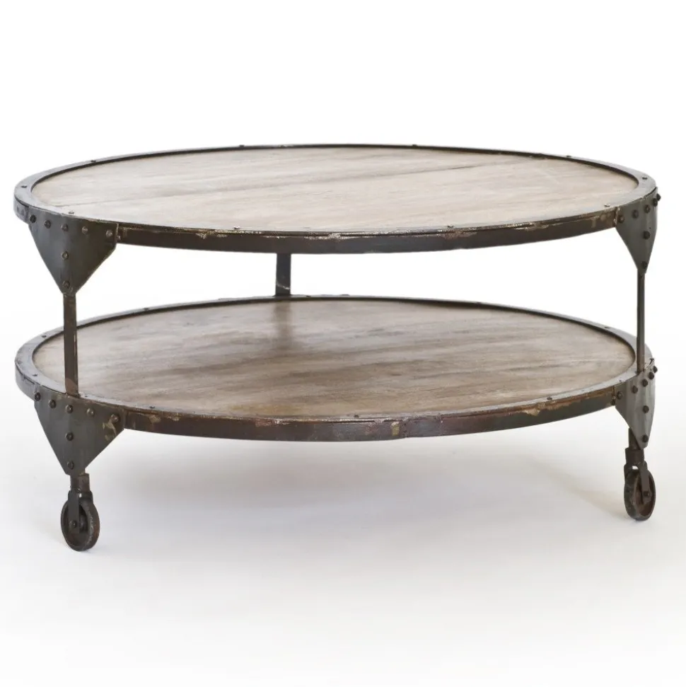 Bombay runt soffbord Ø90 cm - Vintage + Fläckborttagare för möbler