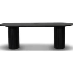 Bord ovalt 240x95 cm svartbetsad ek