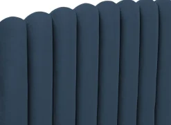 Bornholm sänggavel blå sammet - Valfri bredd