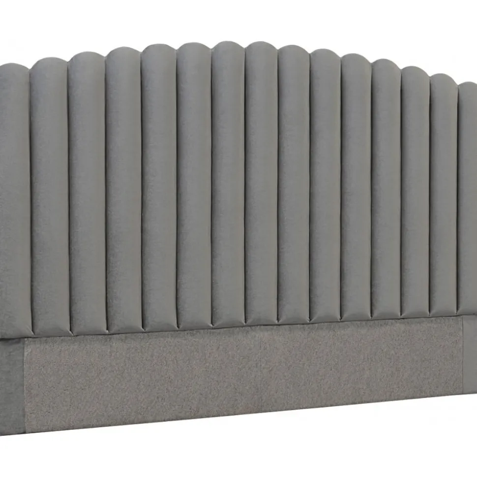 Bornholm sänggavel (Grå sammet) - Valfri bredd