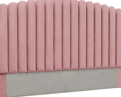 Bornholm sänggavel (Rosa sammet) - Valfri bredd + Möbeltassar