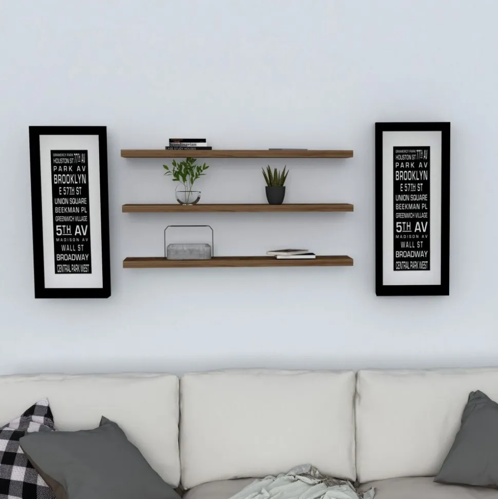 Boss vägghylla - Valnöt