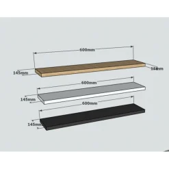 Boss vägghylla - Valnöt