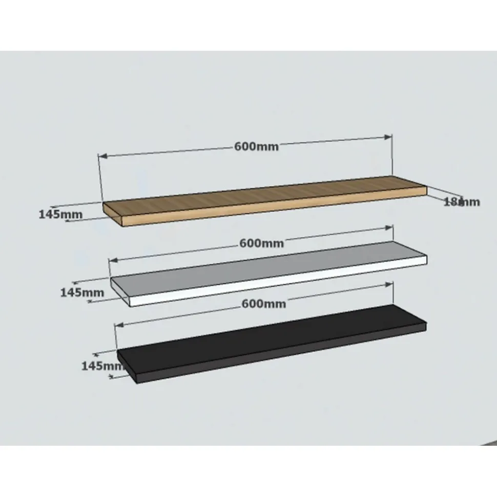 Boss vägghylla - Valnöt