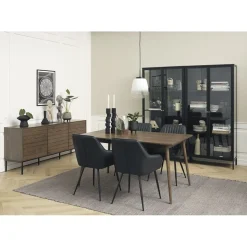 Boston Karmstol i svart PU