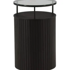 Bovall sidobord Ø37 cm - Svart