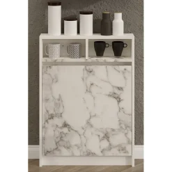 Bracked klaffbord - Carrara marmor