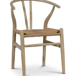 Brandon matstol whitewash med repsits