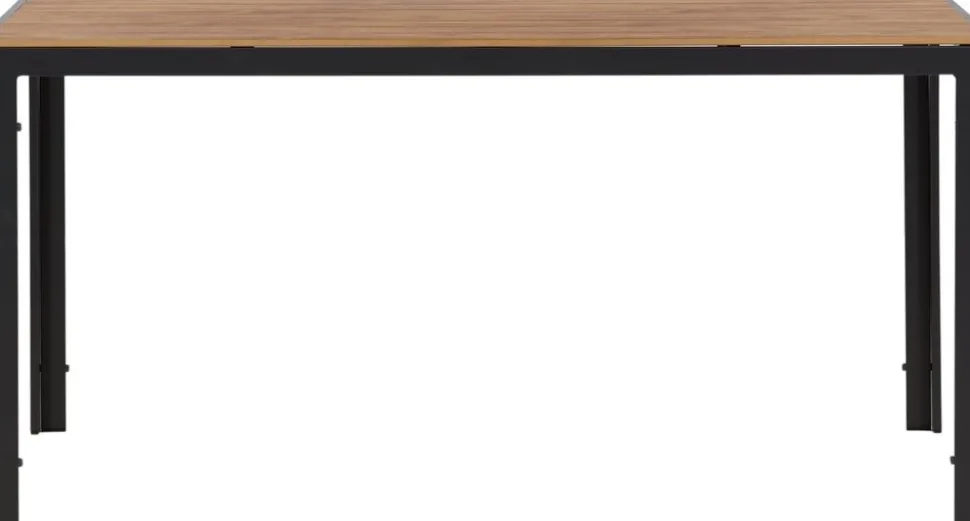 Break matbord 150 x 90 cm - Brun/Svart + Textilskydd för utemöbler