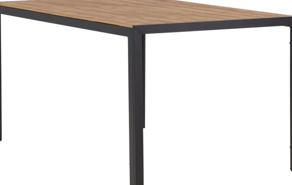 Break matbord 150 x 90 cm - Brun/Svart + Textilskydd för utemöbler