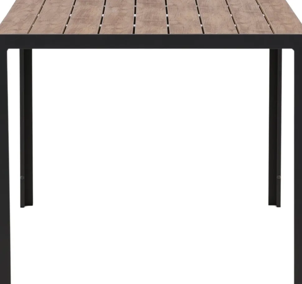 Break matbord 150 x 90 cm - Brun/Svart + Textilskydd för utemöbler