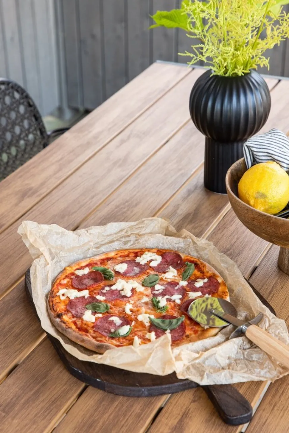 Break matbord 150 x 90 cm - Brun/Svart