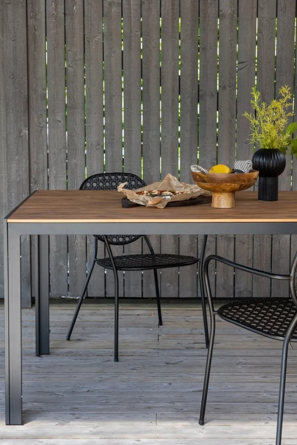 Break matbord 150 x 90 cm - Brun/Svart