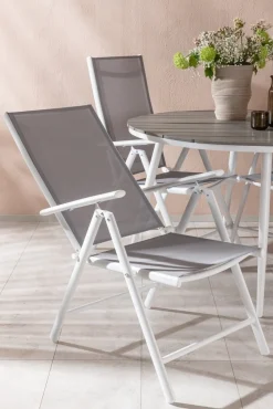 Break utematgrupp med 4 st Break stolar - Grå/Vit