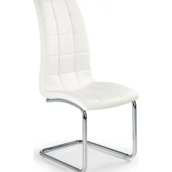 Briana stol i vit PU / Krom