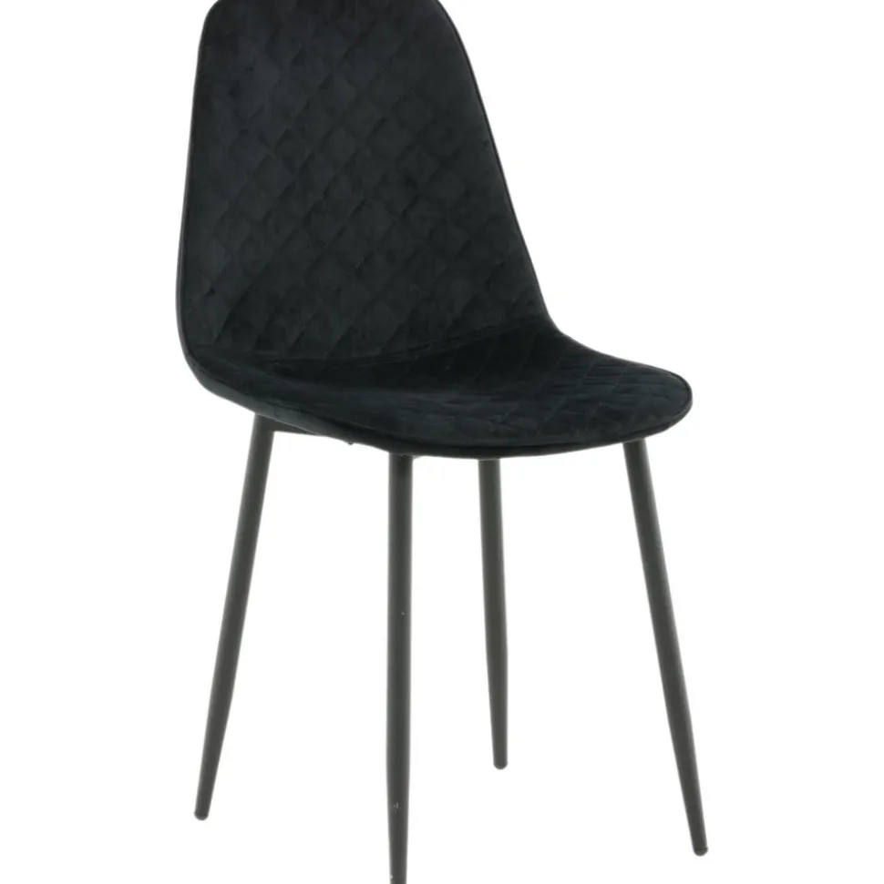 Bridge Diamond matstol - Svart sammet