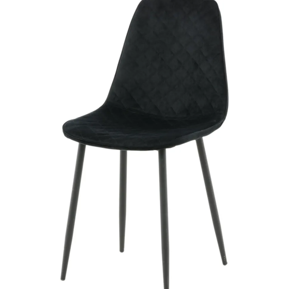 Bridge Diamond matstol - Svart sammet