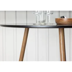 Bridge matbord Ø90 cm - Svart/ek