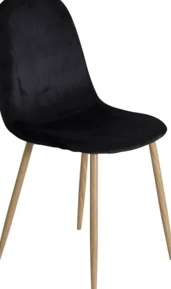 Bridge matstol - Ekimitation/svart sammet