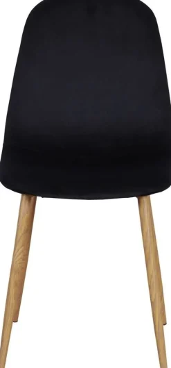 Bridge matstol - Ekimitation/svart sammet