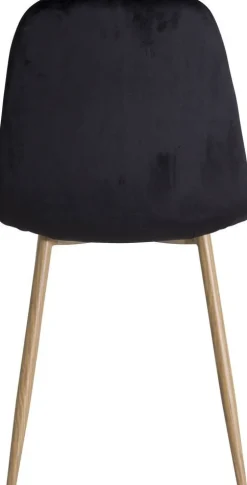 Bridge matstol - Ekimitation/svart sammet