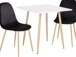 Bridge matstol - Ekimitation/svart sammet